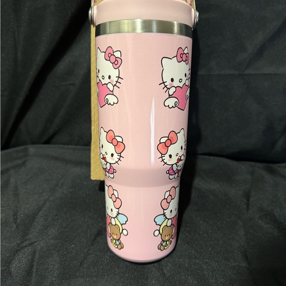 New Stanley 30oz  HK Pink Kitty Teddy Bear Cake Loving Adorable Tumbler - Picture 5 of 11